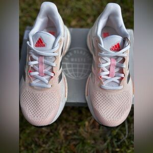 Adidas Women's Solar Glide Athletic Shoes - Pink and Gray 5.5